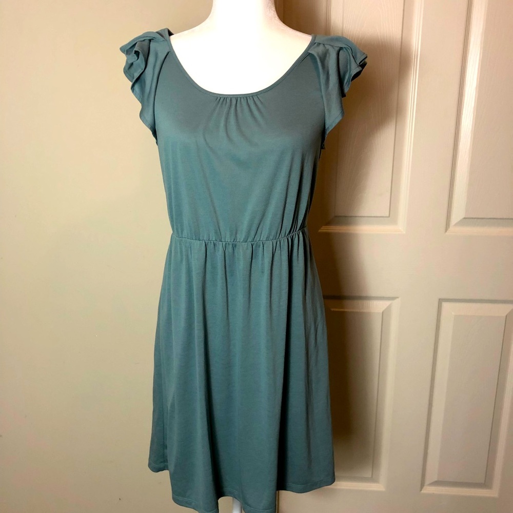 Loft ruffle sleeve dress